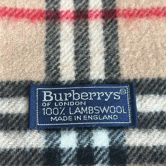 Burberrys of London 100% Lambswool made in England unisex scarf 52”c12” like new - Picture 2 of 4